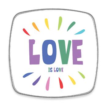 LGBT Pride Month - Liebe ist Liebe - Viereckiger Kühlschrankmagnet - Weiß - Vorne