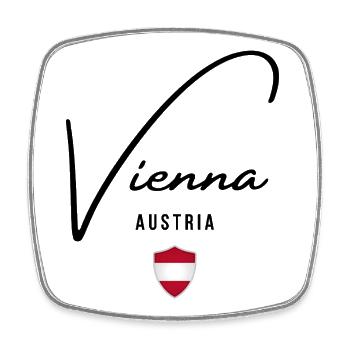 I love Vienna, Austrian pride - Square fridge magnet - white - Front