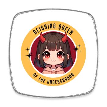 Cute Anime Little Devil Kawaii Queen Anime Style - Square fridge magnet - white - Front