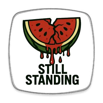 Watermelon - Still Standing - Square fridge magnet - white - Front
