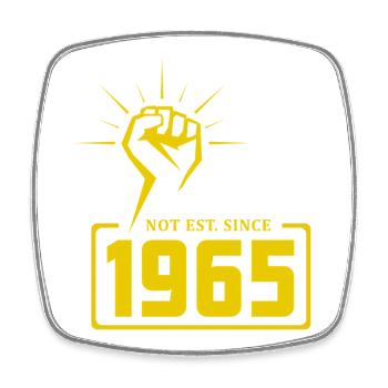 Retro Revolution 1965 T-Shirt Design - Square fridge magnet - white - Front