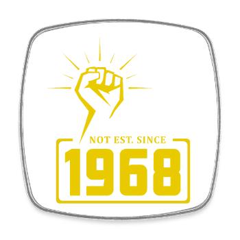 Retro Revolution 1968 T-Shirt Design - Magnet carré - blanc - Devant