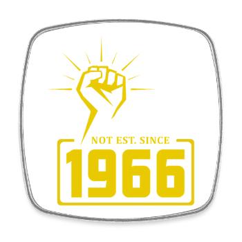 Retro Revolution 1966 T-Shirt Design - Viereckiger Kühlschrankmagnet - Weiß - Vorne