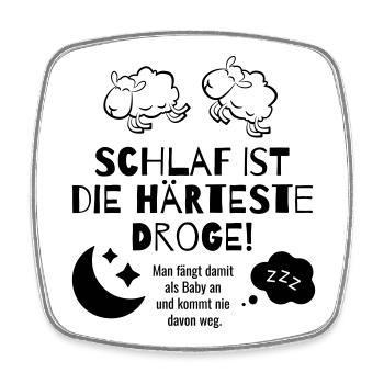 Schlaf - Viereckiger Kühlschrankmagnet - Weiß - Vorne