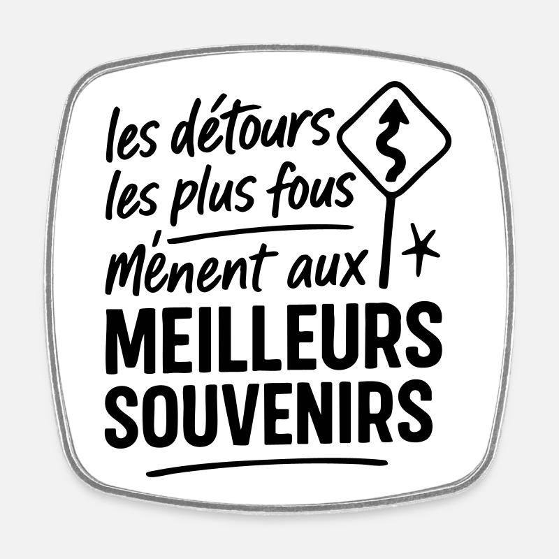 Illustration Éco-Responsable Nature - Magnet carré - blanc