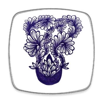 Created with ease! - Square fridge magnet - white - Front