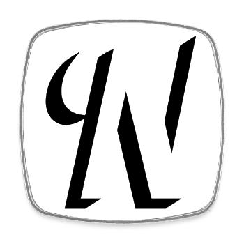 Letter N, Name, der Buchstabe N - Viereckiger Kühlschrankmagnet - Weiß - Vorne
