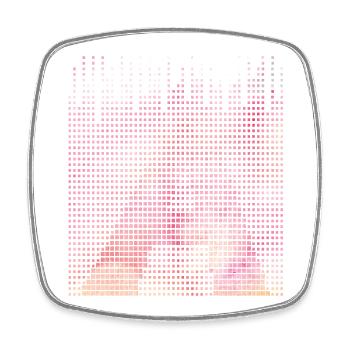 Abstract Geometry Letter A, Name of Bu in Pink - Square fridge magnet - white - Front