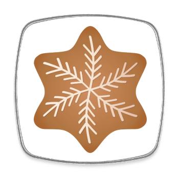 Gingerbread Cookie | Gingerbread cookies - Square fridge magnet - white - Front