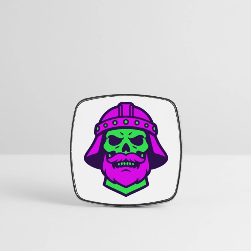 Skull Warrior Pop Art Square fridge magnet