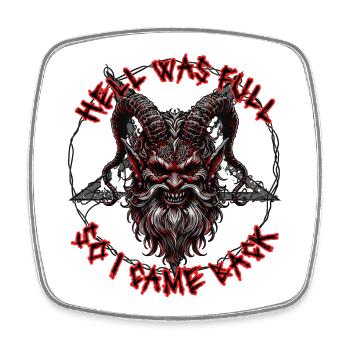 Satanist Baphomet Satanism - Square fridge magnet - white - Front