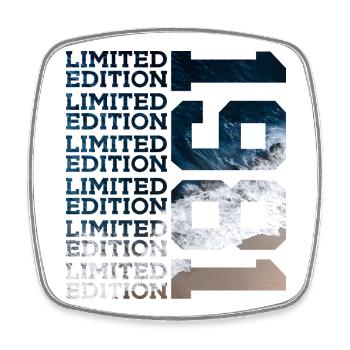 ÉDITION LIMITÉE 1981 45 ANS 45 ANS - Magnet carré - blanc - Devant