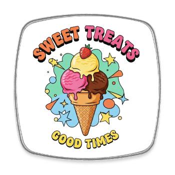 Sweet treats - Viereckiger Kühlschrankmagnet - Weiß - Vorne