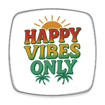 Summer Festival Happy Vibes Palm Paradise - Viereckiger Kühlschrankmagnet - Weiß - Vorne