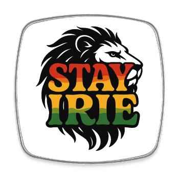 Séjour Irie Reggae Lion Rasta Vibes Jamaïque - Magnet carré - blanc - Devant