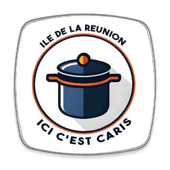 Fierté Ile de la Réunion Idée de Cadeau - Magnet carré - blanc - Devant
