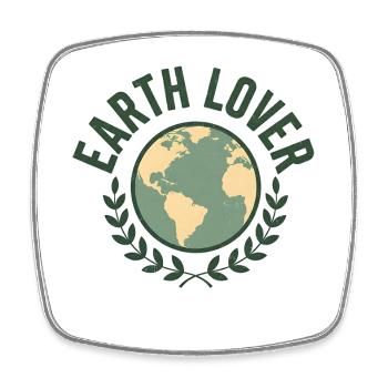 Erdverbundenheit mit Naturmotiven - Viereckiger Kühlschrankmagnet - Weiß - Vorne