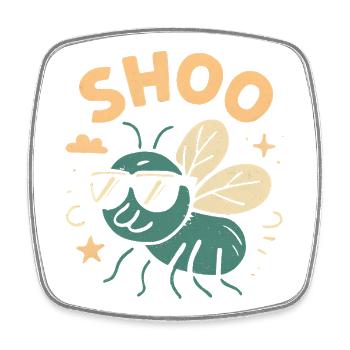 Shoo Fly Funny Hate Flies Shoo Fly - Square fridge magnet - white - Front