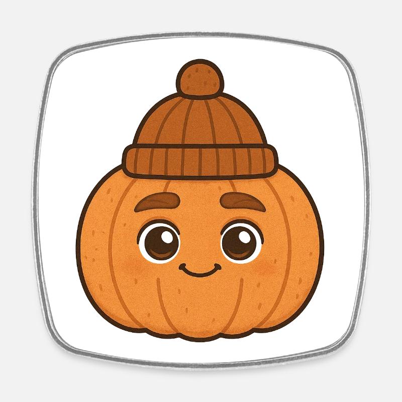 Freddy Pumpkin - Square fridge magnet - white