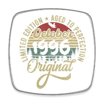 oktober 1996 Jahrestag oktober 1996 oktober - Viereckiger Kühlschrankmagnet - Weiß - Vorne