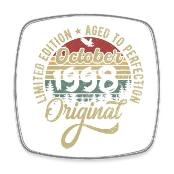 oktober 1998 Jahrestag oktober 1998 oktober - Viereckiger Kühlschrankmagnet - Weiß - Vorne