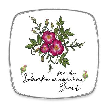 Thank you for the wonderful time - Square fridge magnet - white - Front