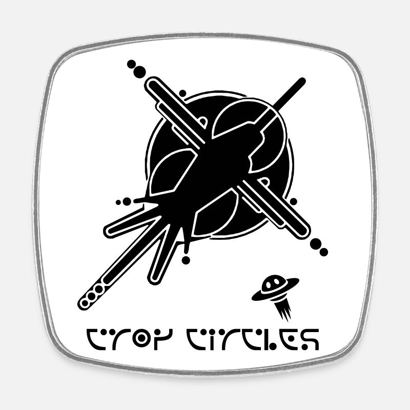 Crop Circle Graffiti Cosmique - Magnet carré - blanc