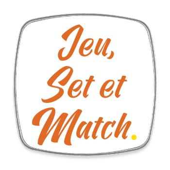 French Tennis - Square fridge magnet - white - Front