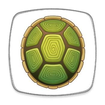 Slow as a turtle - Square fridge magnet - white - Front