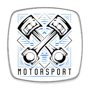 Motorsport - Tuning - Car Mechanic - Square fridge magnet - white - Front