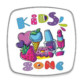 Kids Zone Summer Beauty Spaß  - Viereckiger Kühlschrankmagnet - Weiß - Vorne
