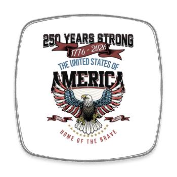 United States 250th Anniversary - Square fridge magnet - white - Front