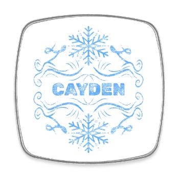 Cayden - Square fridge magnet - white - Front