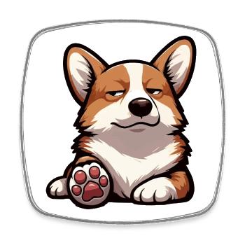 Corgi Corgis Welsh Corgi Corgi Owners Corgis - Square fridge magnet - white - Front