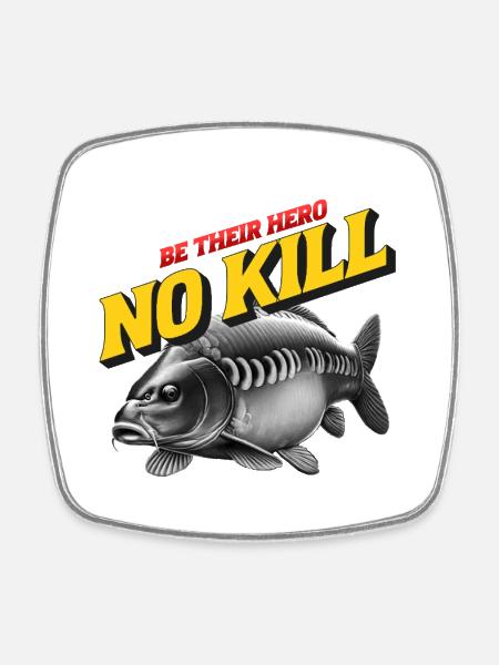 CARPE Be their hero! - Square fridge magnet - white