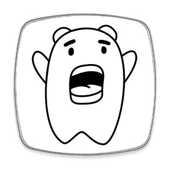 Nerd Scream – Geek Humor & Physics - Square fridge magnet - white - Front