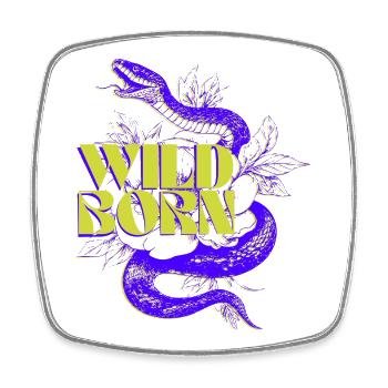 Wild Born Snake Tattoo Design - Square fridge magnet - white - Front