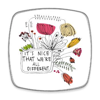 Blossoms Flowers - Square fridge magnet - white - Front