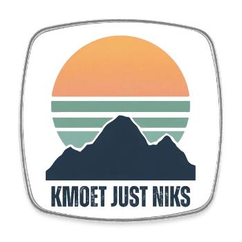 Kmoet just nothing, Dialecte anversois Chemises - Magnet carré - blanc - Devant
