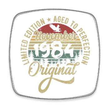 November 1984 Anniversary Gift November 1984 - Square fridge magnet - white - Front