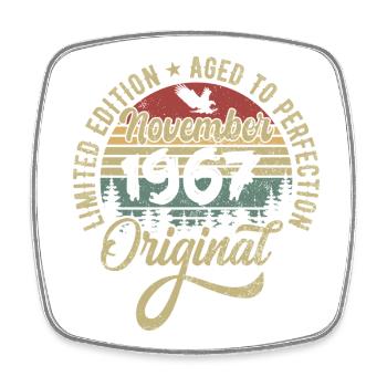 November 1967 Anniversary Gift November 1967 - Square fridge magnet - white - Front