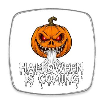 Halloween is coming - Square fridge magnet - white - Front