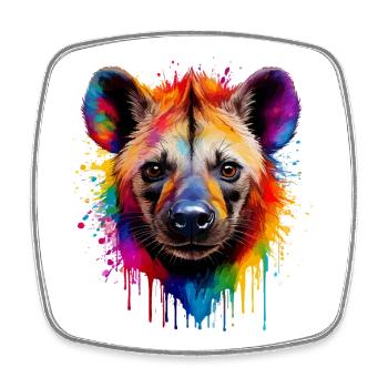 Regenbogenhund Portrait - Viereckiger Kühlschrankmagnet - Weiß - Vorne