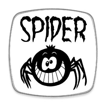 The smile of the black spider - Square fridge magnet - white - Front