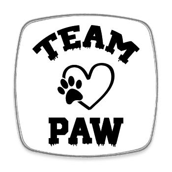 Team Paw - Square fridge magnet - white - Front
