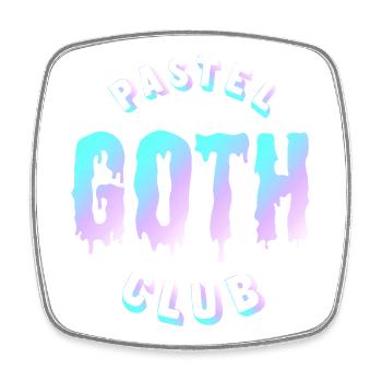 Pastel Goth Club - Square fridge magnet - white - Front