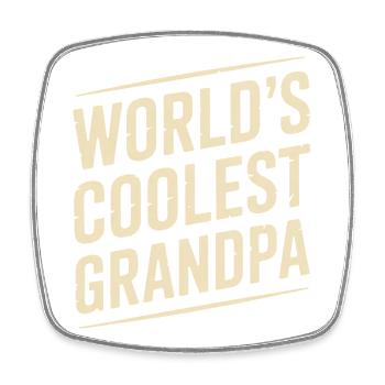 Worlds Coolest Grandpa Grandpa Saying Vintage - Square fridge magnet - white - Front