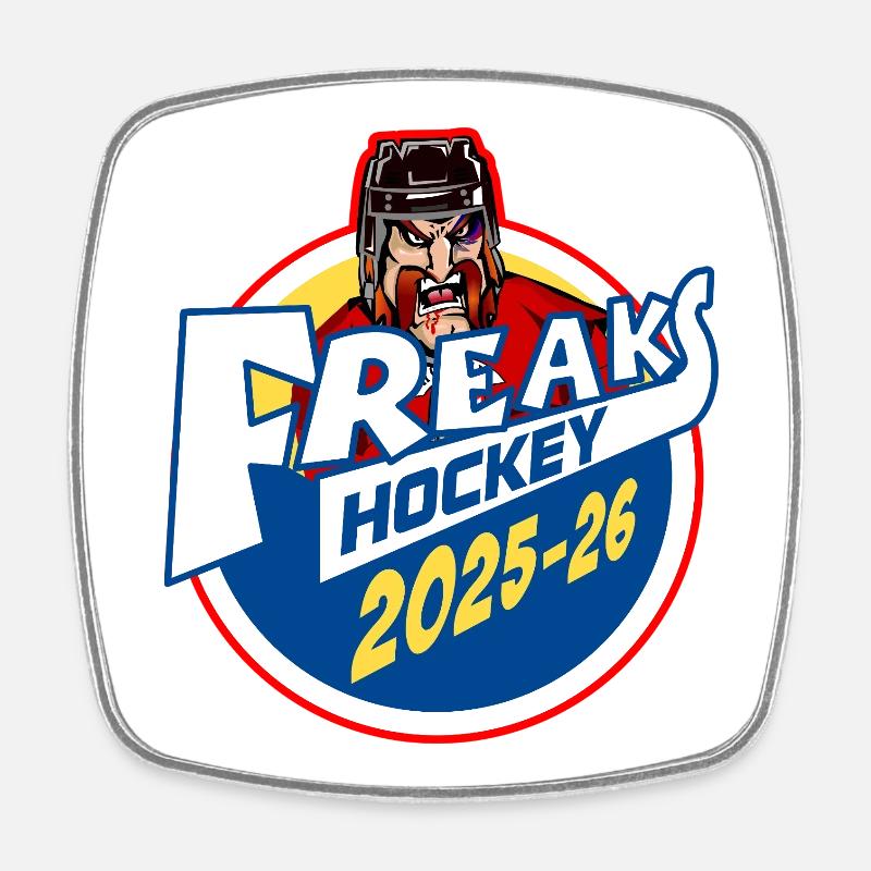 Freaks Hockey 2025-26 Crest - Square fridge magnet - white