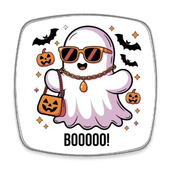 Boo! - Viereckiger Kühlschrankmagnet - Weiß - Vorne