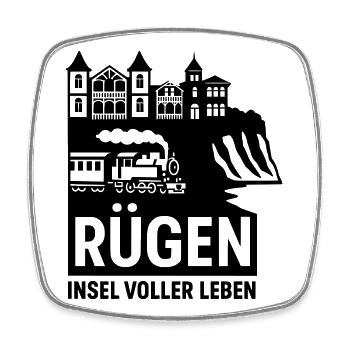 Rügen Insel voller Leben - Viereckiger Kühlschrankmagnet - Weiß - Vorne